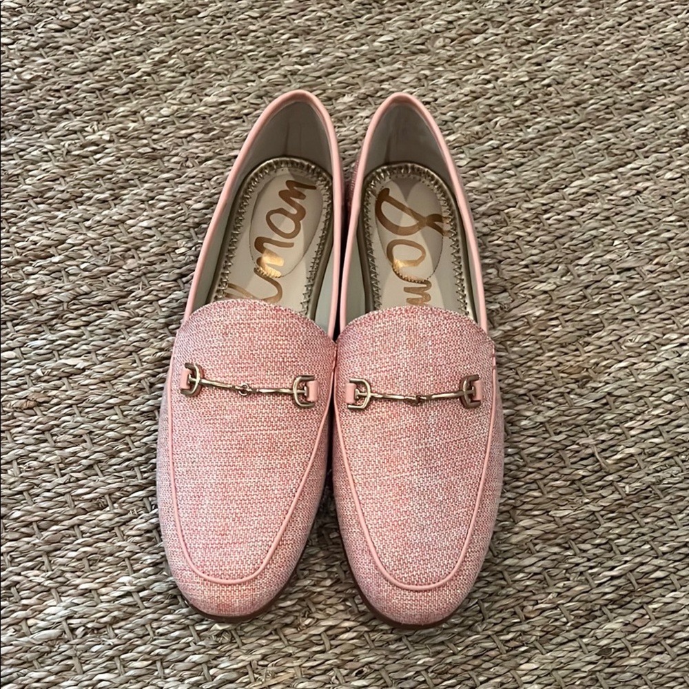 Sam Edelman Pink Loafers with Gold Detail